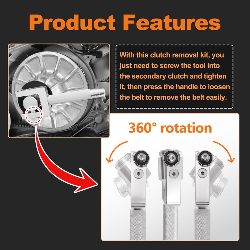 Salangid Belt Changing/Clutch Removal Kit Compatible with Polaris RZR XP Turbo/S 2016-2019 and RS1 2018-2019 - Image 2